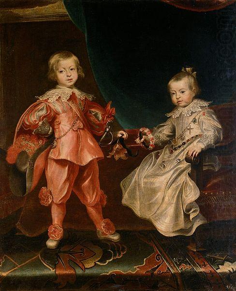 Portrait of Ferdinand IV with his sister Maria Anna, Frans Luycx